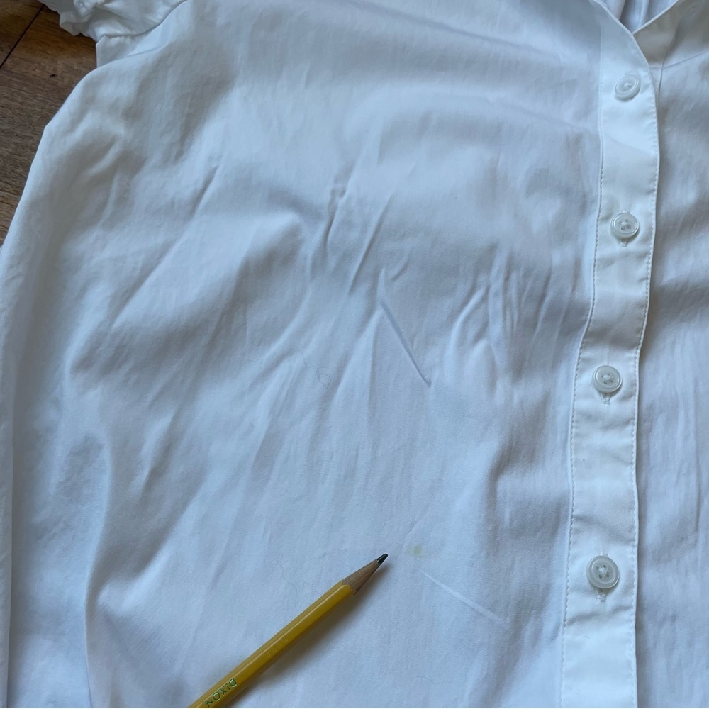 J. Crew White Ruffle Sleeve Amelia Maxi Shirt Dress in Cotton Poplin Size S - Picture 10 of 15